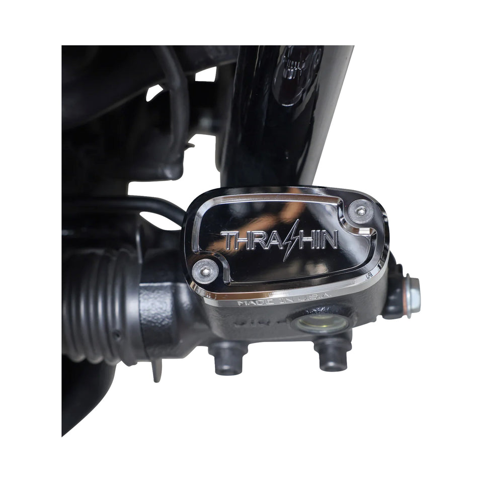 THRASHIN SUPPLY CO. - BRAKE RESERVOIR CAP - REAR - CHROME - '18+ SOFTAIL