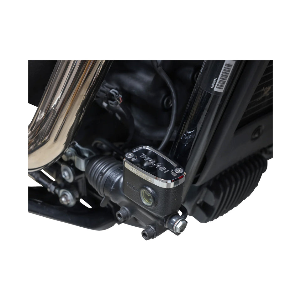 THRASHIN SUPPLY CO. - BRAKE RESERVOIR CAP - REAR - CHROME - '18+ SOFTAIL