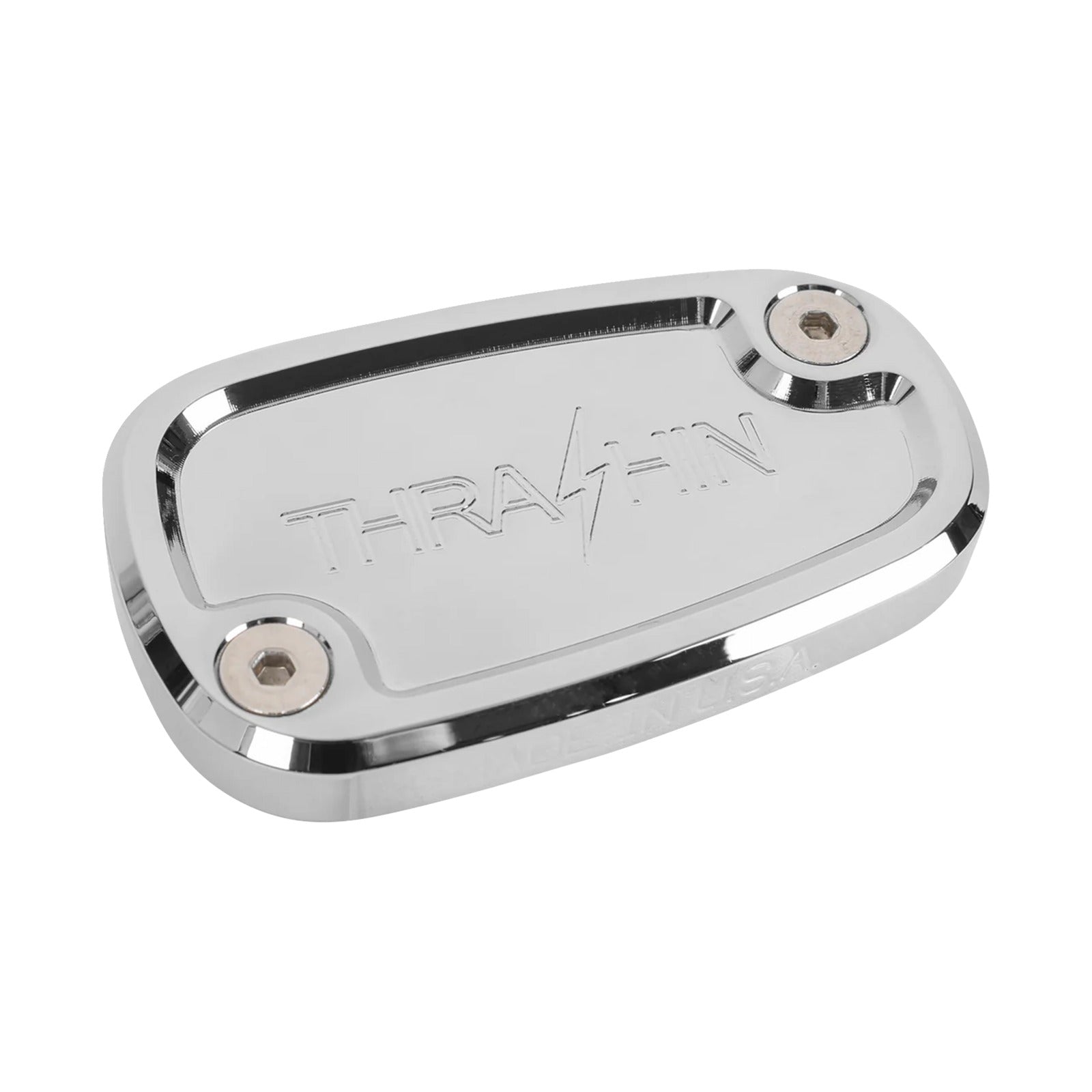 THRASHIN SUPPLY CO. - BRAKE RESERVOIR CAP - REAR - CHROME - '18+ SOFTAIL