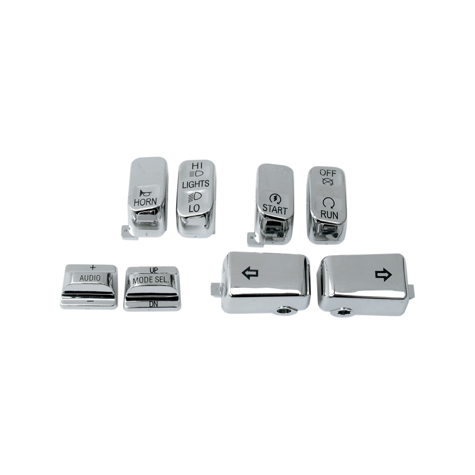 DRAG SPECIALTIES - SWITCH CAP KIT - AUDIO - CHROME