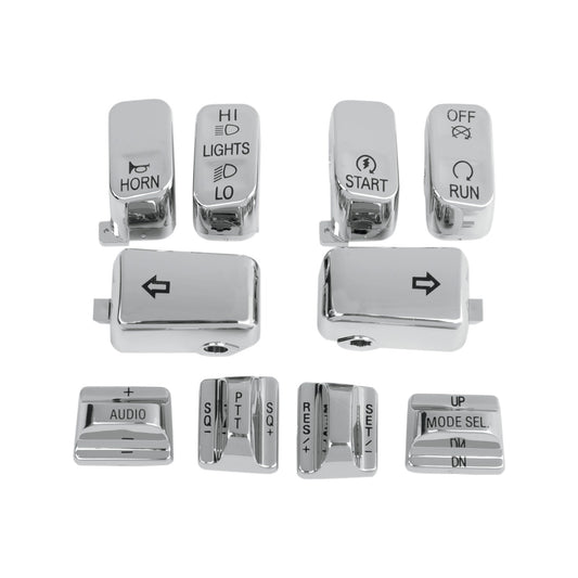 DRAG SPECIALTIES - SWITCH CAP KIT - AUDIO/CRUISE - CHROME
