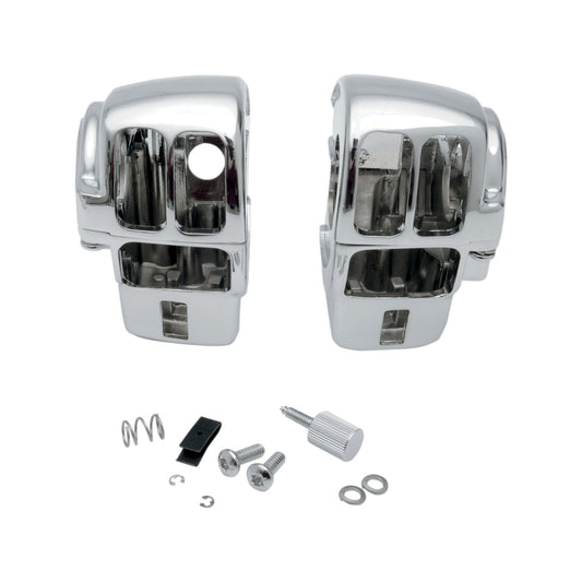 DRAG SPECIALTIES - HANDLEBAR SWITCH HOUSING KIT - RADIO - CHROME