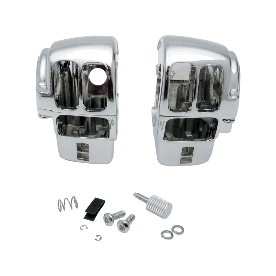 DRAG SPECIALTIES - HANDLEBAR SWITCH HOUSING KIT - RADIO - CHROME