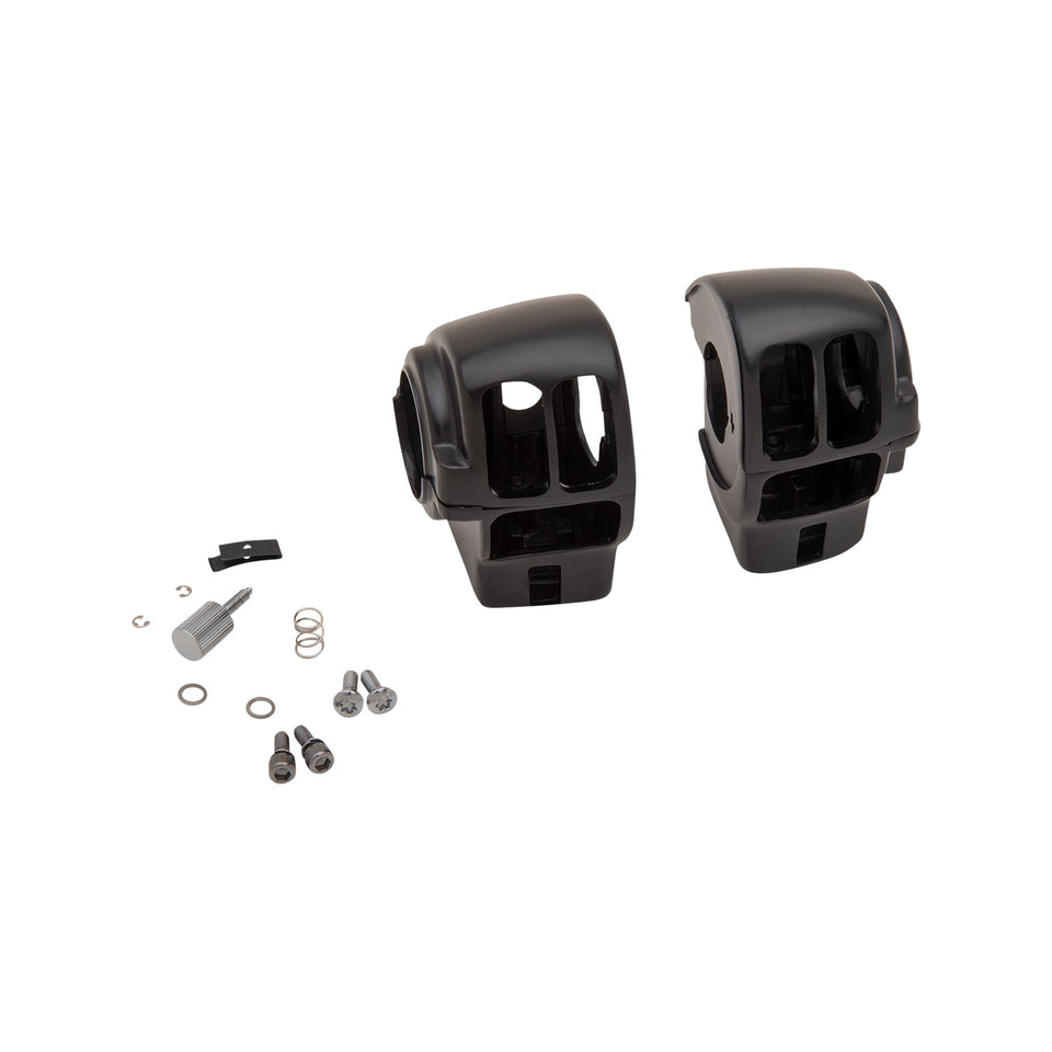 DRAG SPECIALTIES - HANDLEBAR SWITCH HOUSING KIT - RADIO - MATTE BLACK