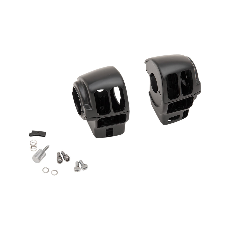 DRAG SPECIALTIES - HANDLEBAR SWITCH HOUSING KIT - MATTE BLACK