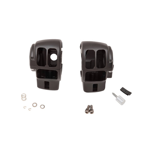 DRAG SPECIALTIES - HANDLEBAR SWITCH HOUSING KIT - RADIO - MATTE BLACK