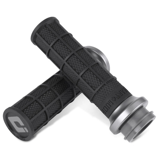 ODI - HART-LUCK SIGNATURE V-TWIN LOCK-ON(TM) GRIPS - CABLE - BLACK/GUNMETAL