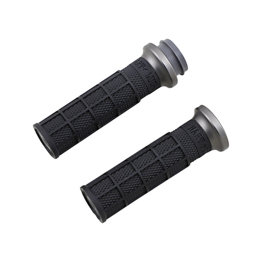 ODI - HART-LUCK SIGNATURE V-TWIN LOCK-ON(TM) GRIPS - TBW - BLACK/GUNMETAL