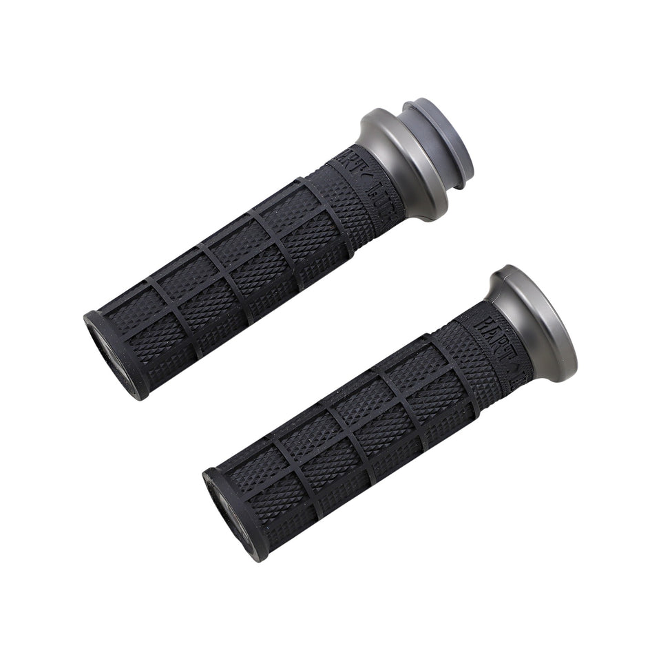 ODI - HART-LUCK SIGNATURE V-TWIN LOCK-ON(TM) GRIPS - TBW - BLACK/GUNMETAL