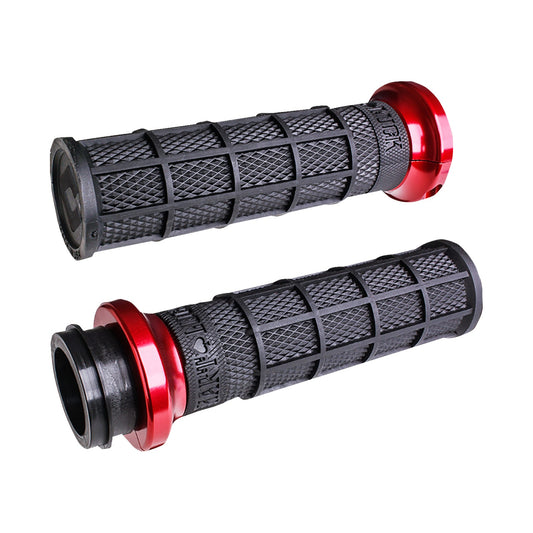 ODI - HART-LUCK SIGNATURE V-TWIN LOCK-ON(TM) GRIPS - CABLE - BLACK/RED