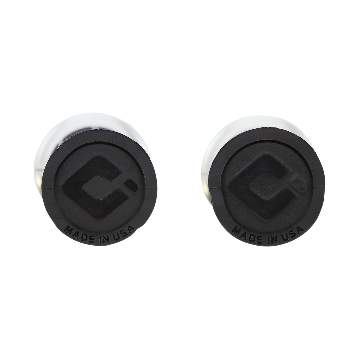 ODI - HART-LUCK SIGNATURE V-TWIN LOCK-ON(TM) GRIPS - TBW - BLACK/SILVER