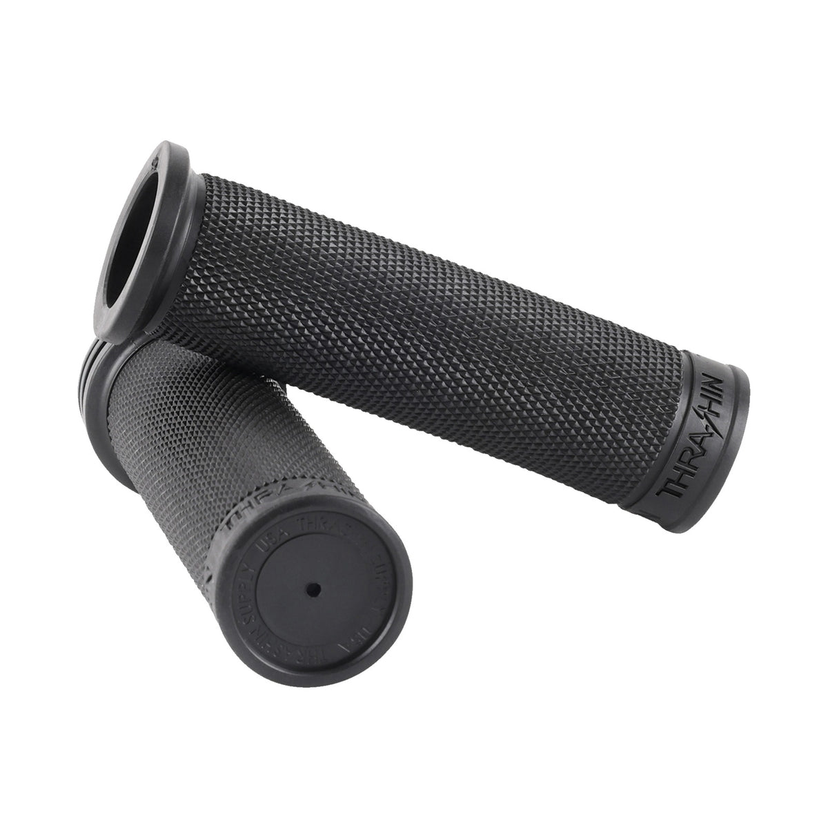 THRASHIN SUPPLY CO. - MOTO GRIPS - 1" - SLIM - BLACK