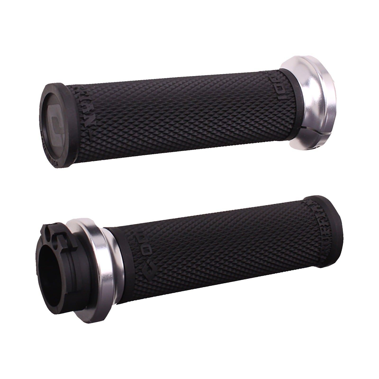 ODI - RUFFIAN LOCK-ON STREET GRIPS - CABLE - BLACK/SILVER