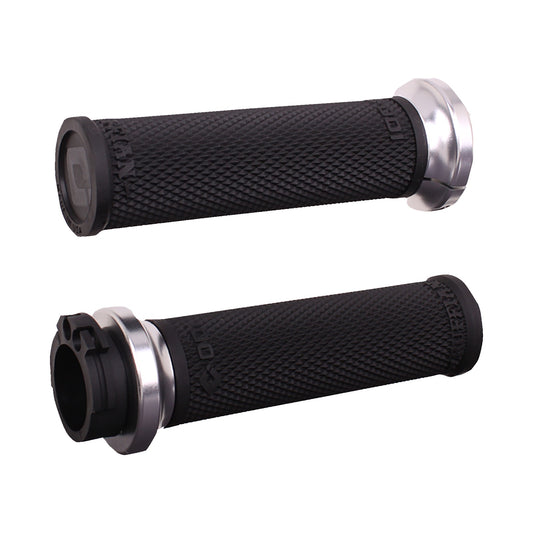 ODI - RUFFIAN LOCK-ON STREET GRIPS - CABLE - BLACK/SILVER
