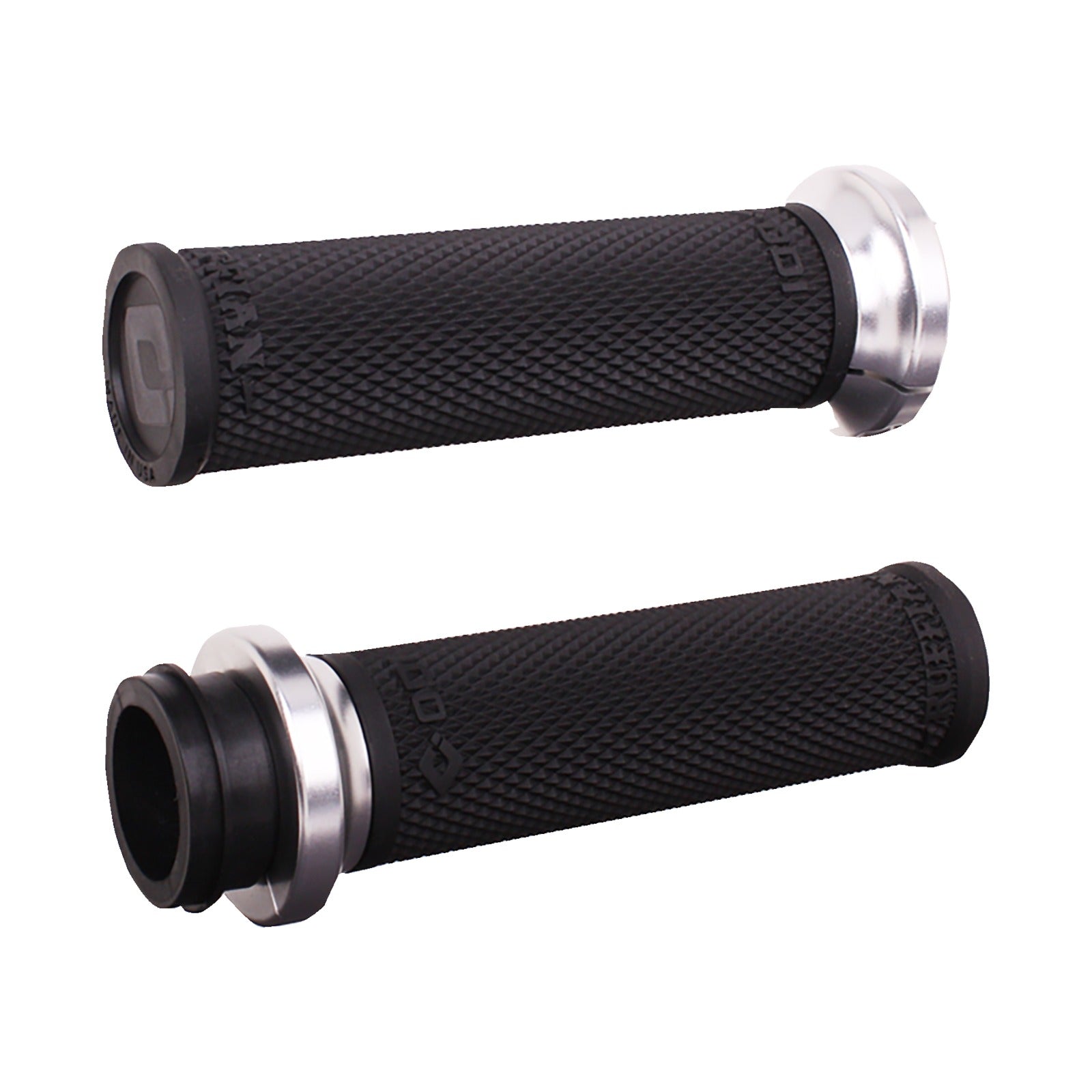 ODI - RUFFIAN LOCK-ON STREET GRIPS - TBW - BLACK/SILVER