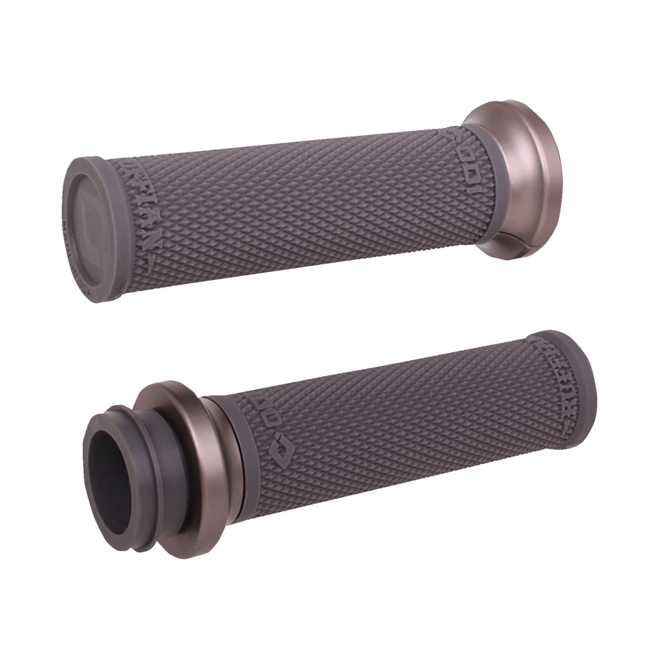 ODI - RUFFIAN LOCK-ON STREET GRIPS - TBW - BLACK/GUNMETAL