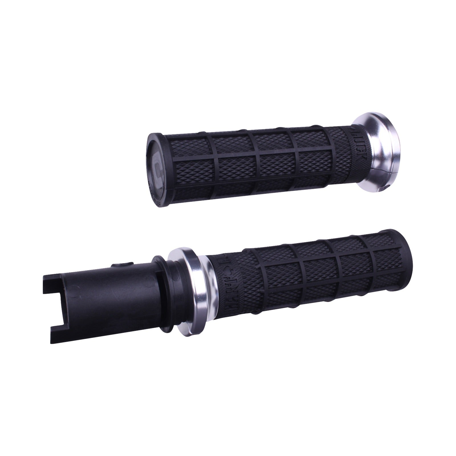 ODI - HART-LUCK SIGNATURE V-TWIN LOCK-ON(TM) GRIPS - CVO - BLACK/SILVER