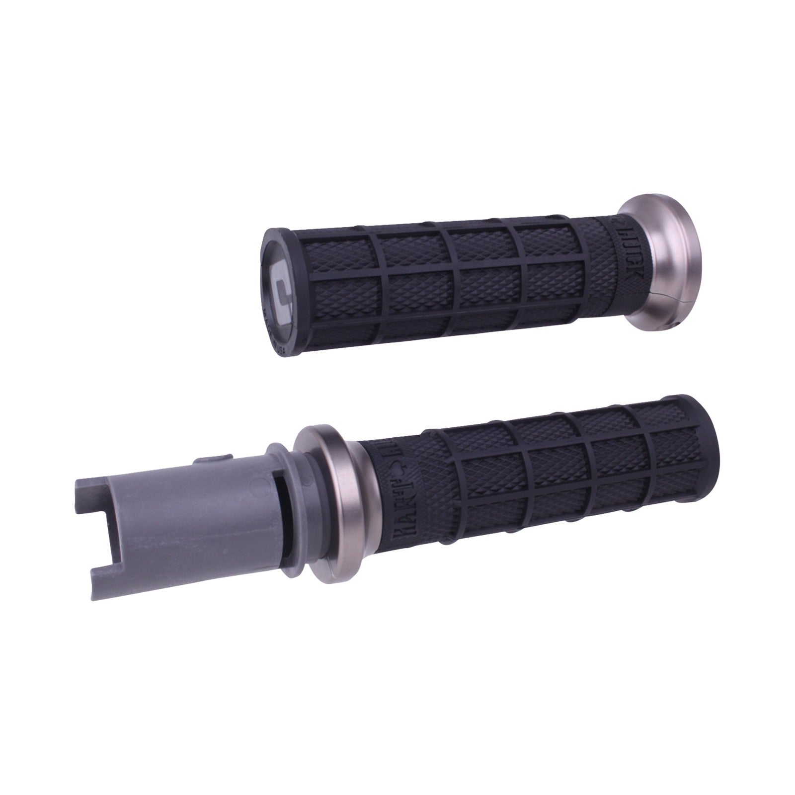 ODI - HART-LUCK SIGNATURE V-TWIN LOCK-ON(TM) GRIPS - CVO - BLACK/GUNMETAL
