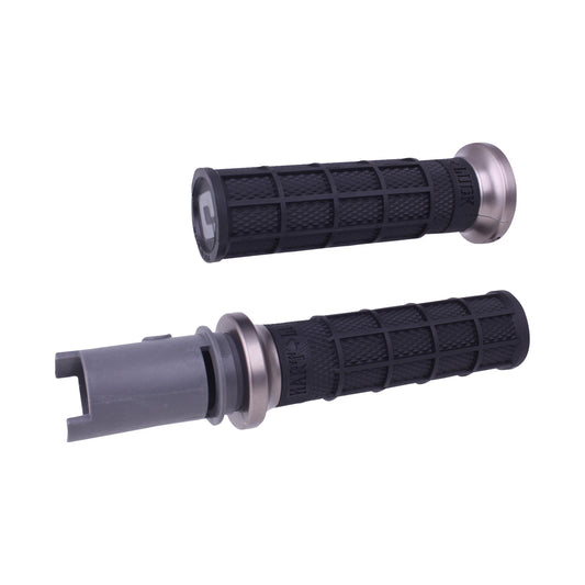 ODI - HART-LUCK SIGNATURE V-TWIN LOCK-ON(TM) GRIPS - CVO - BLACK/GUNMETAL