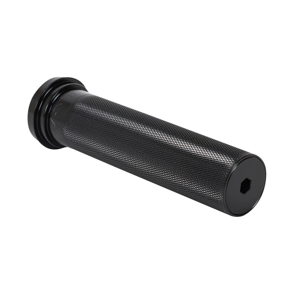 THRASHIN SUPPLY CO. - THROTTLE TUBE - KNURLED - 1" - TBW - BLACK