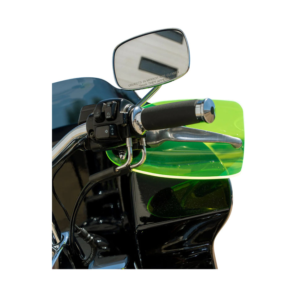 KLOCK WERKS - FLARE(R) HANDGUARDS - HARLEY-DAVIDSON CABLE CLUTCH - GREEN ICE