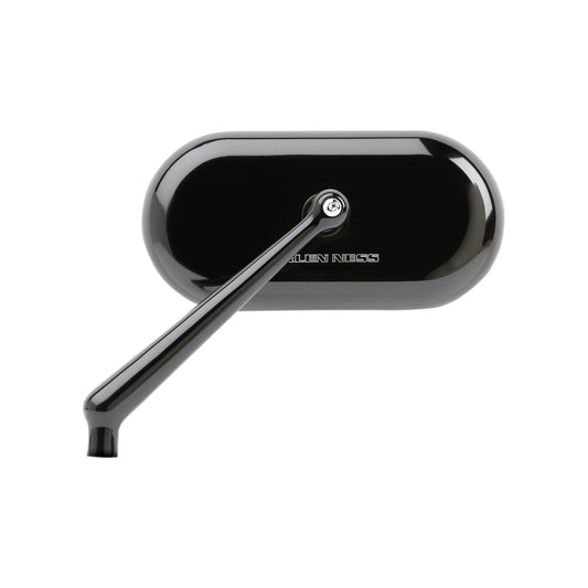 ARLEN NESS - MIRROR - SIDE VIEW - OVAL - BLACK - LEFT