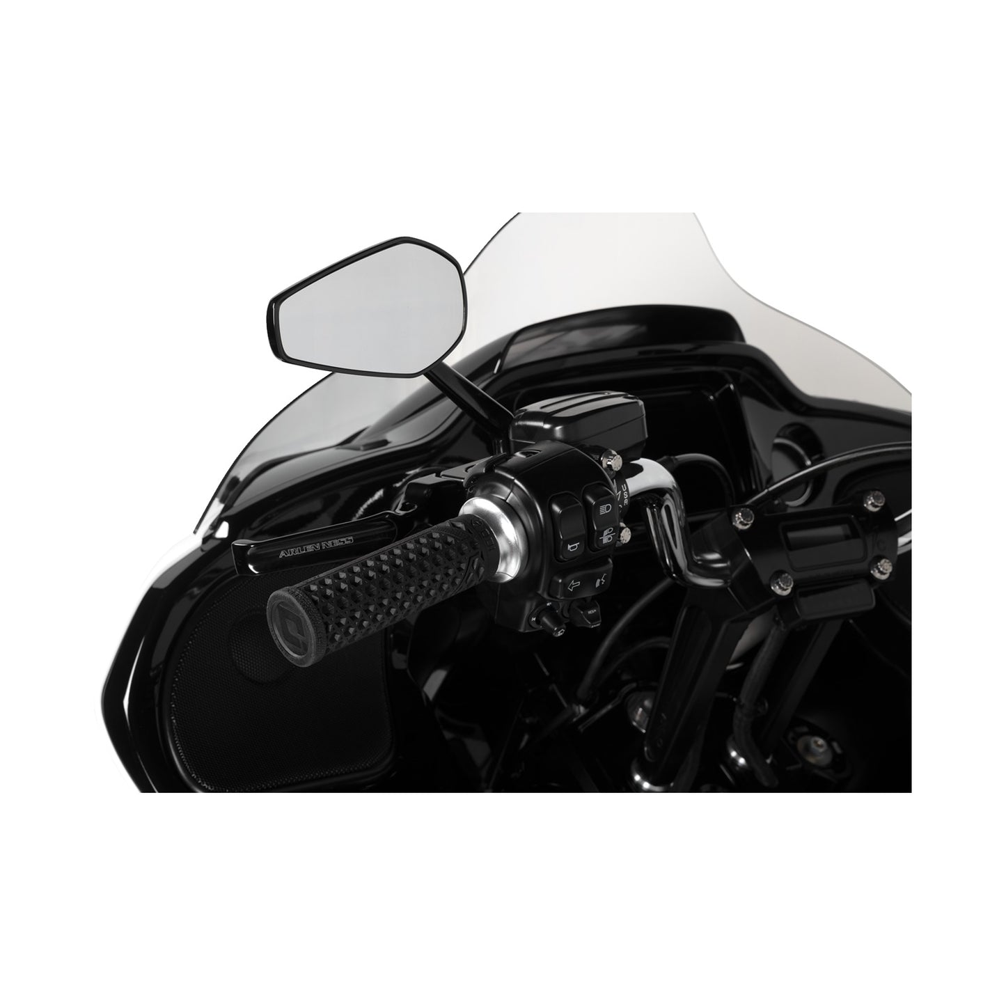 ARLEN NESS - MIRROR - MINI/STOCKER - SIDE VIEW - HEXAGON - BLACK - LEFT