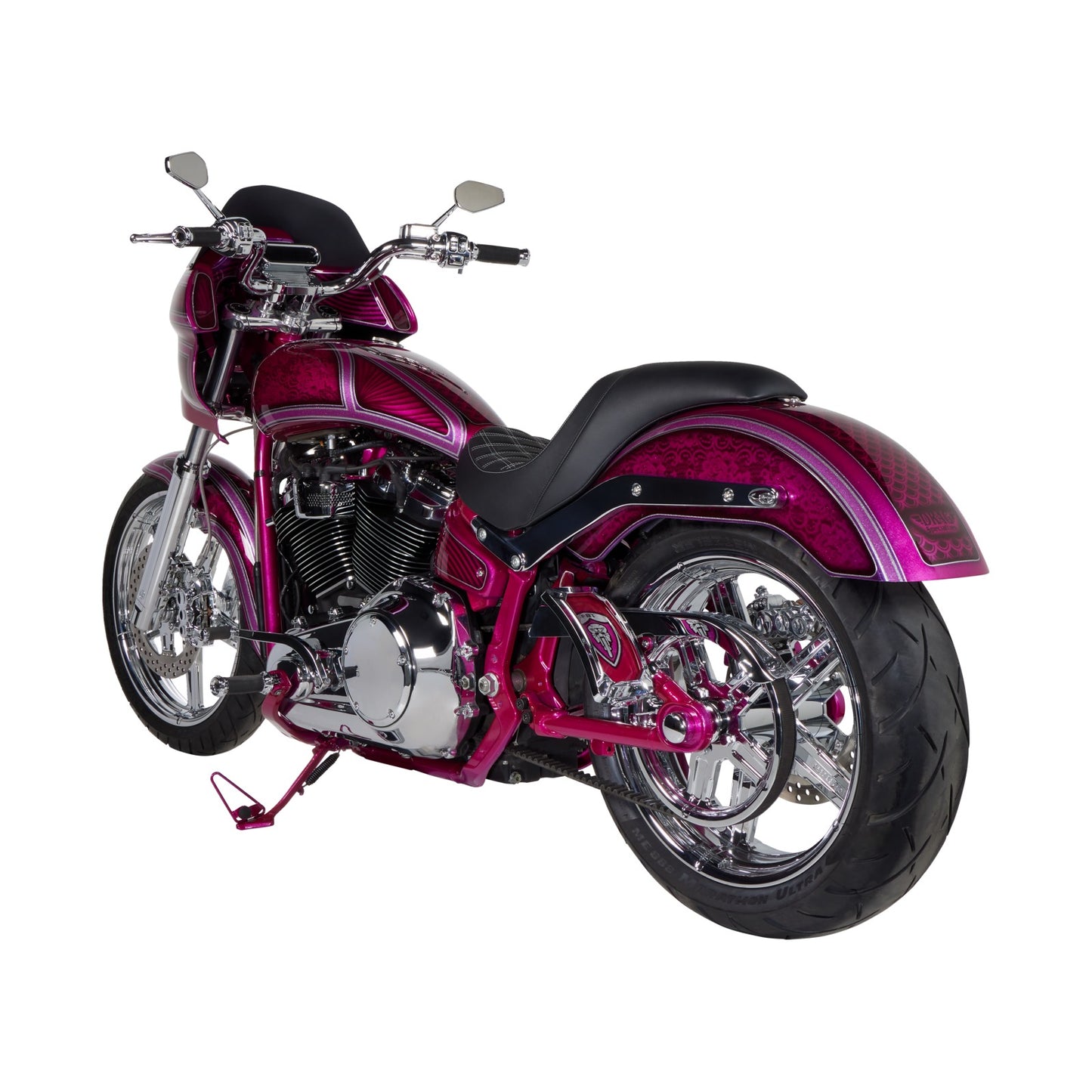 ARLEN NESS - MIRROR - MINI/STOCKER - SIDE VIEW - HEXAGON - CHROME - RIGHT
