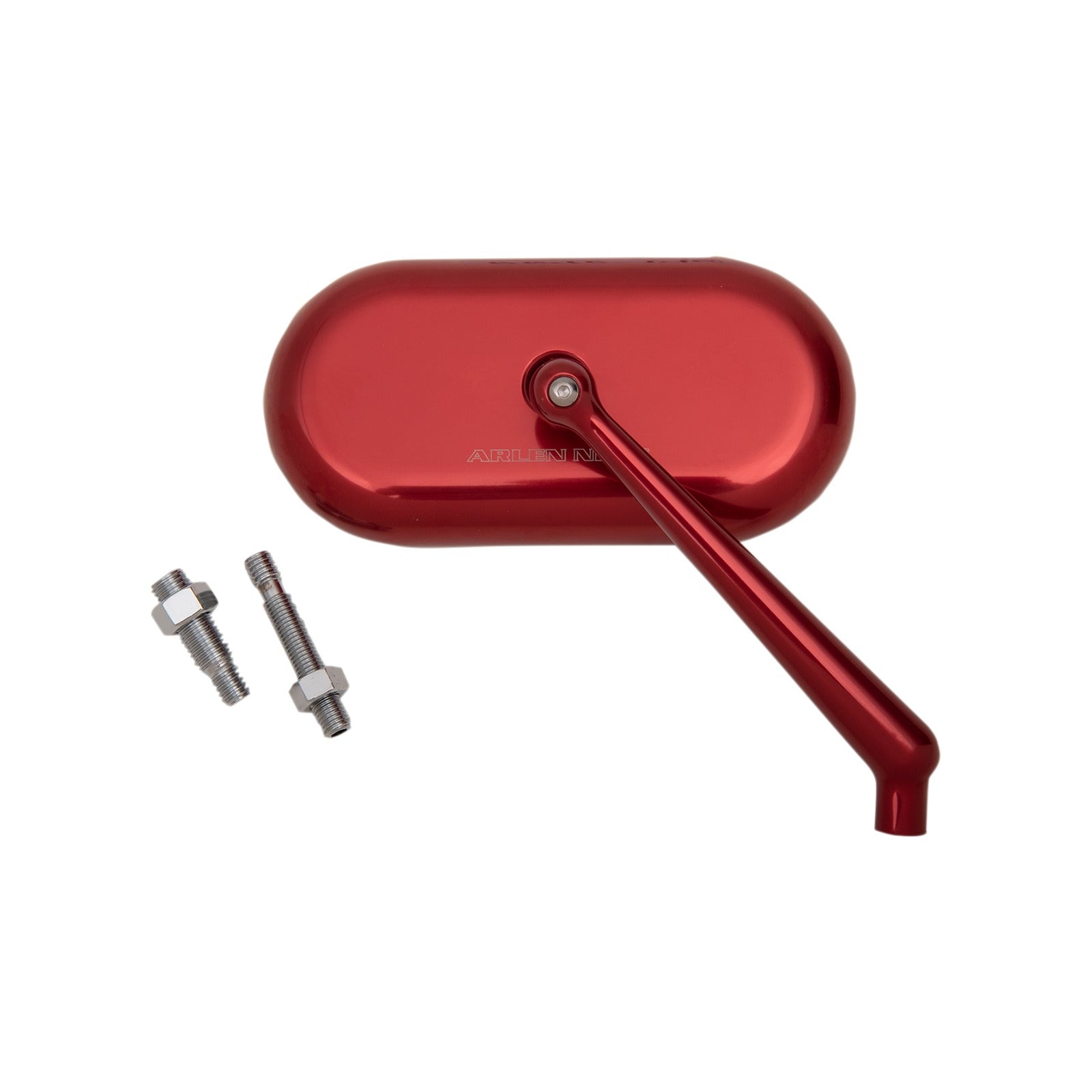 ARLEN NESS - MIRROR - SIDE VIEW - OVAL - RED - RIGHT