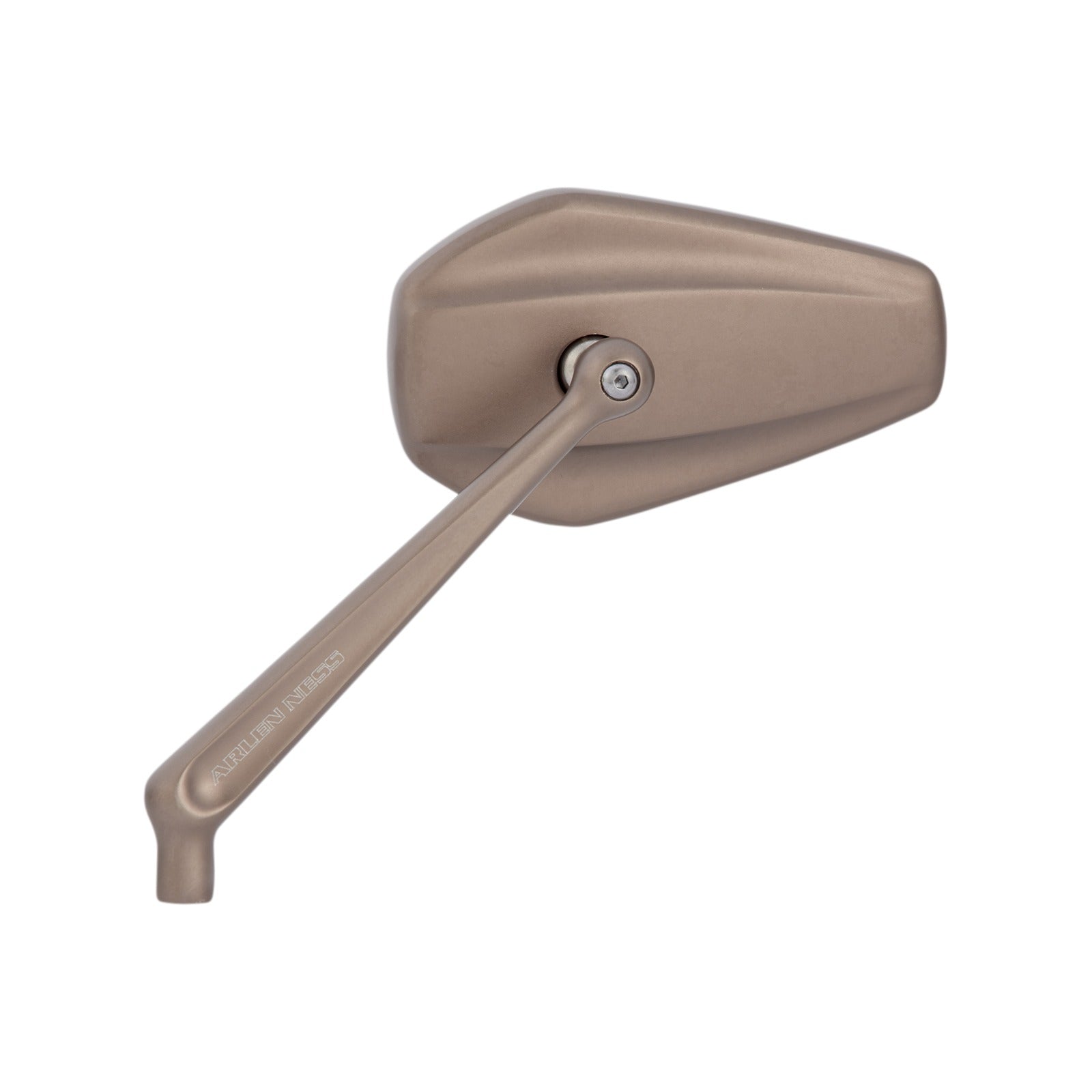 ARLEN NESS - MIRROR - MINI STOCKER - SIDE VIEW - OVAL - TITANIUM - RIGHT