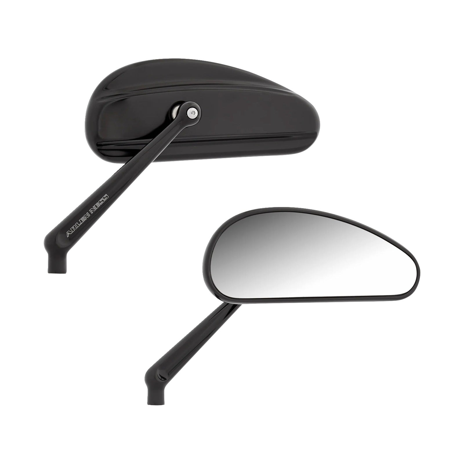 ARLEN NESS - MIRRORS - DOWNDRAFT - SIDE VIEW - ELONGATED - BLACK