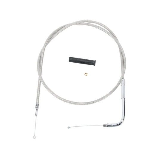 DRAG SPECIALTIES - STAINLESS BRAIDED THROTTLE CABLE - 41-3/4"