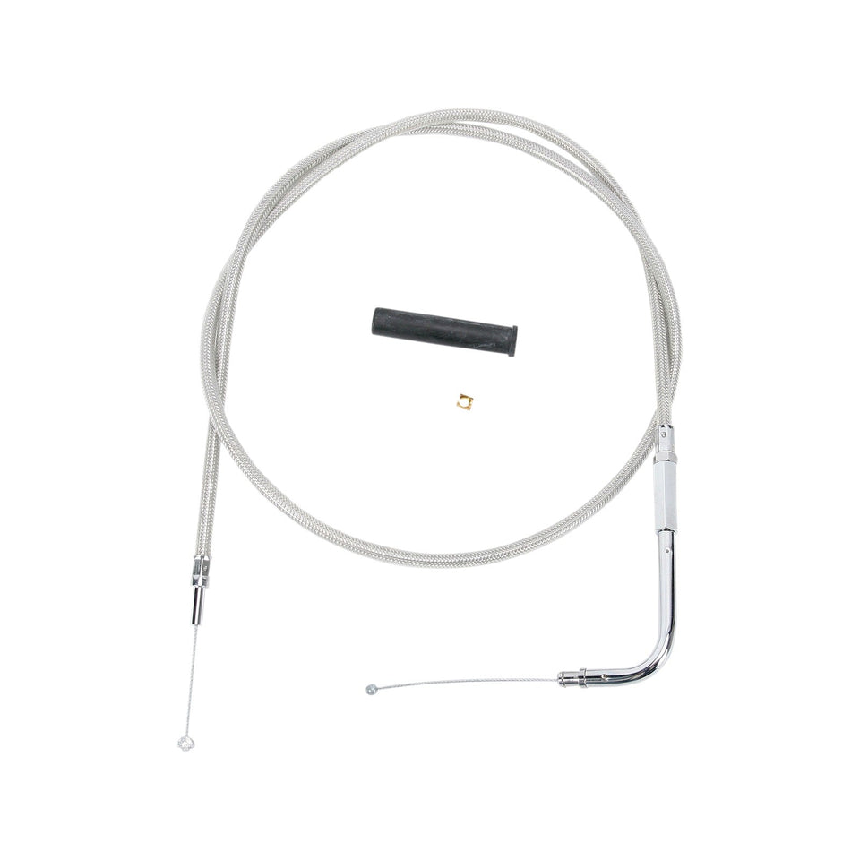 DRAG SPECIALTIES - STAINLESS BRAIDED THROTTLE CABLE - 43-1/2"