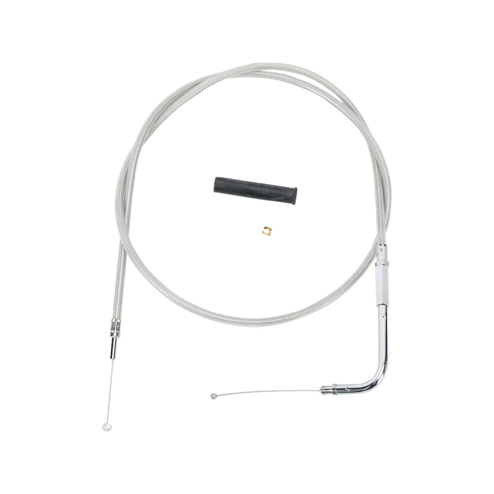 DRAG SPECIALTIES - STAINLESS BRAIDED THROTTLE CABLE - 47-1/2"
