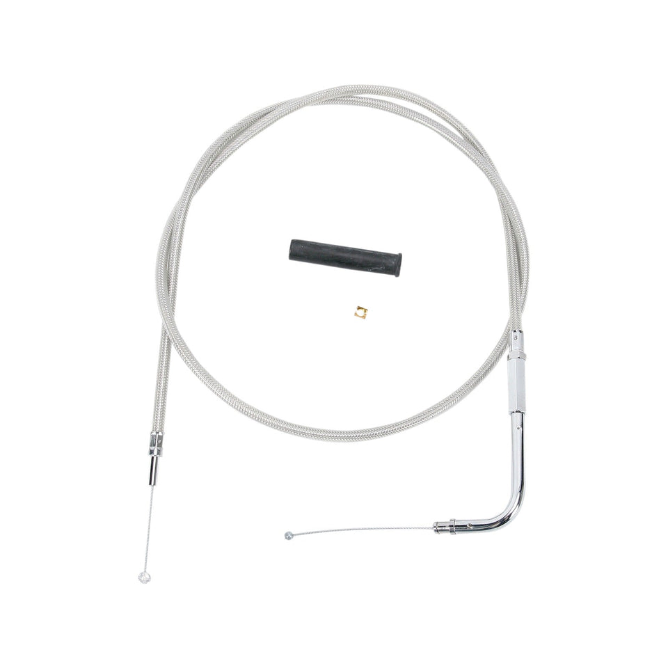 DRAG SPECIALTIES - STAINLESS BRAIDED THROTTLE CABLE - 47-1/2"