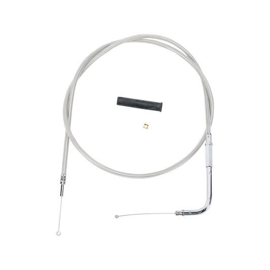 DRAG SPECIALTIES - STAINLESS BRAIDED THROTTLE CABLE - 48-1/2"