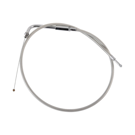 DRAG SPECIALTIES - STAINLESS BRAIDED THROTTLE CABLE - 30"