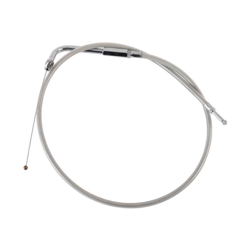 DRAG SPECIALTIES - STAINLESS BRAIDED THROTTLE CABLE - 30"