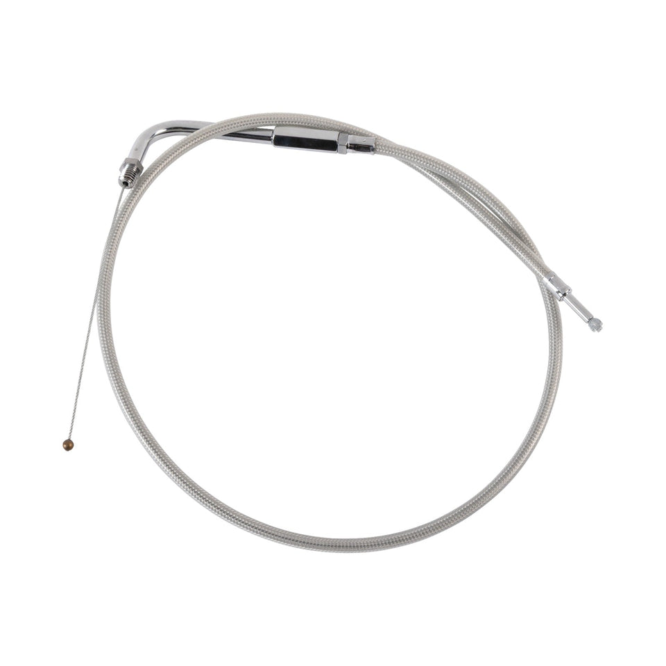 DRAG SPECIALTIES - STAINLESS BRAIDED THROTTLE CABLE - 30"