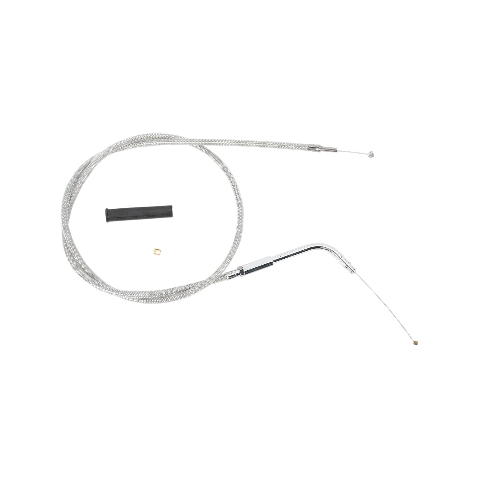 DRAG SPECIALTIES - STAINLESS BRAIDED THROTTLE CABLE - 42-1/2"