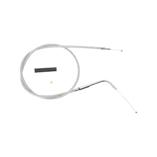 DRAG SPECIALTIES - STAINLESS BRAIDED THROTTLE CABLE - 42-1/2"