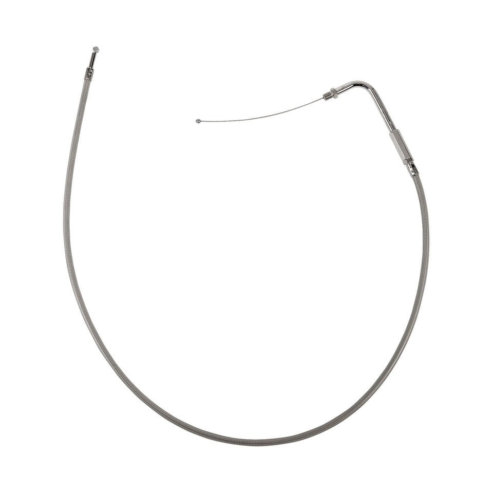DRAG SPECIALTIES - STAINLESS BRAIDED THROTTLE CABLE - 32-1/2"
