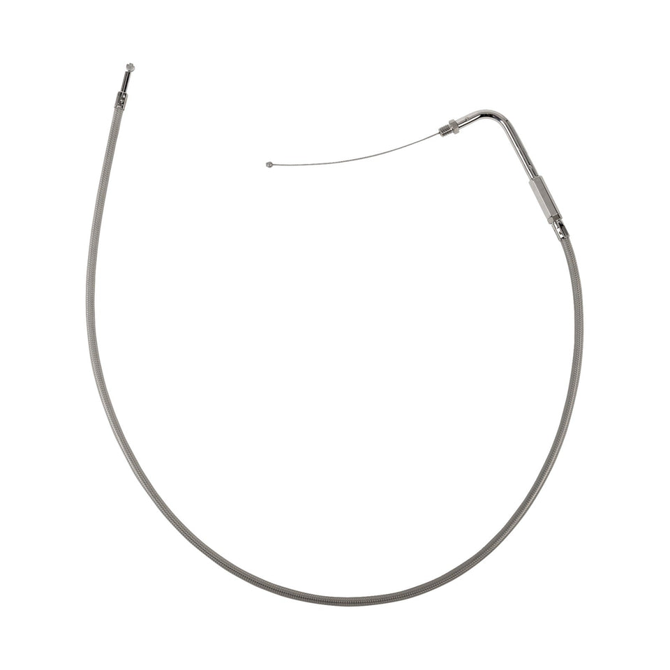 DRAG SPECIALTIES - STAINLESS BRAIDED THROTTLE CABLE - 32-1/2"