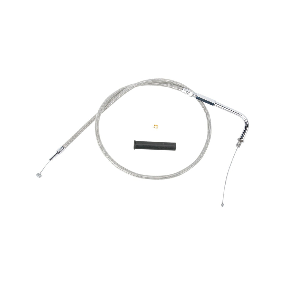DRAG SPECIALTIES - STAINLESS BRAIDED THROTTLE CABLE - 36-1/2"