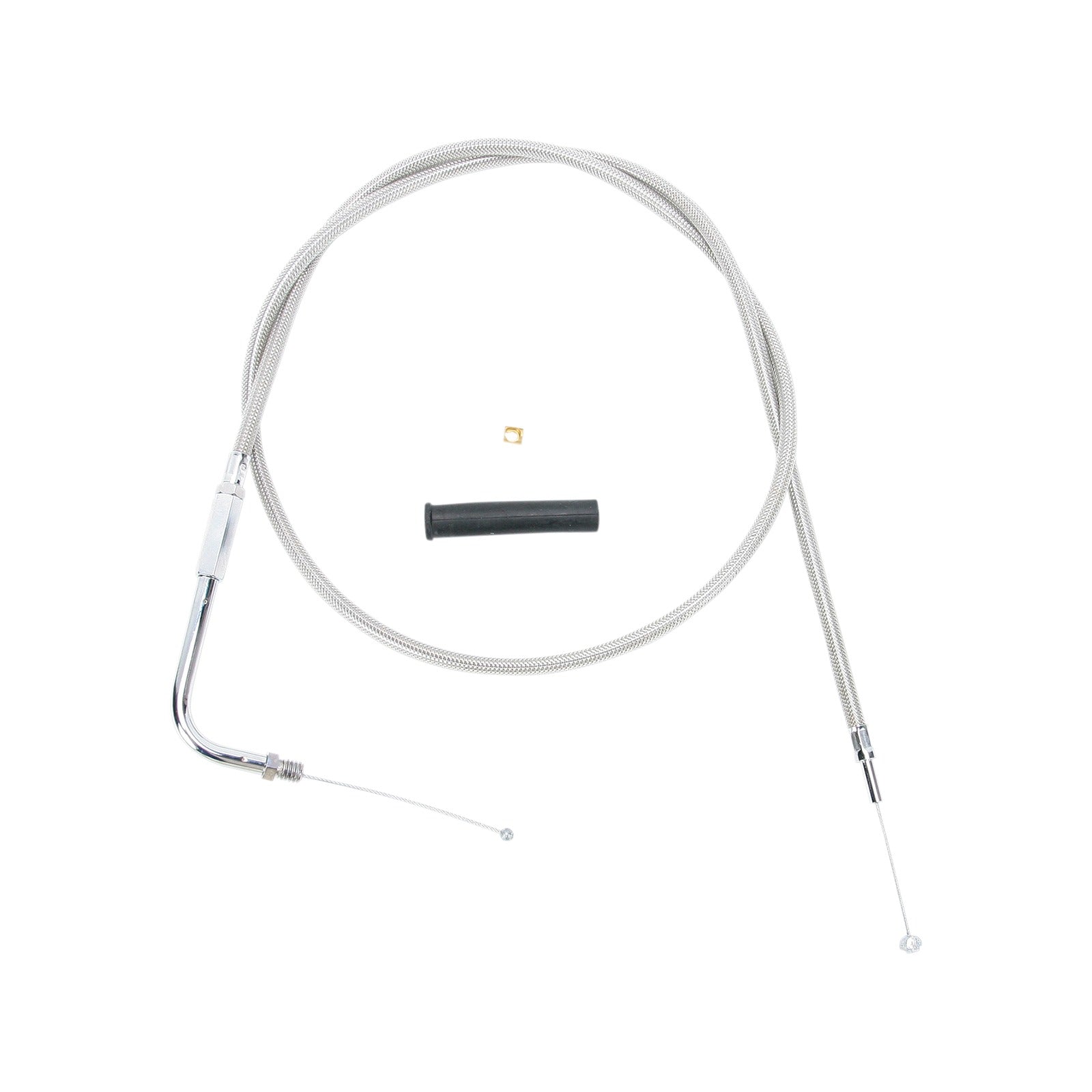 DRAG SPECIALTIES - STAINLESS BRAIDED THROTTLE CABLE - 44"