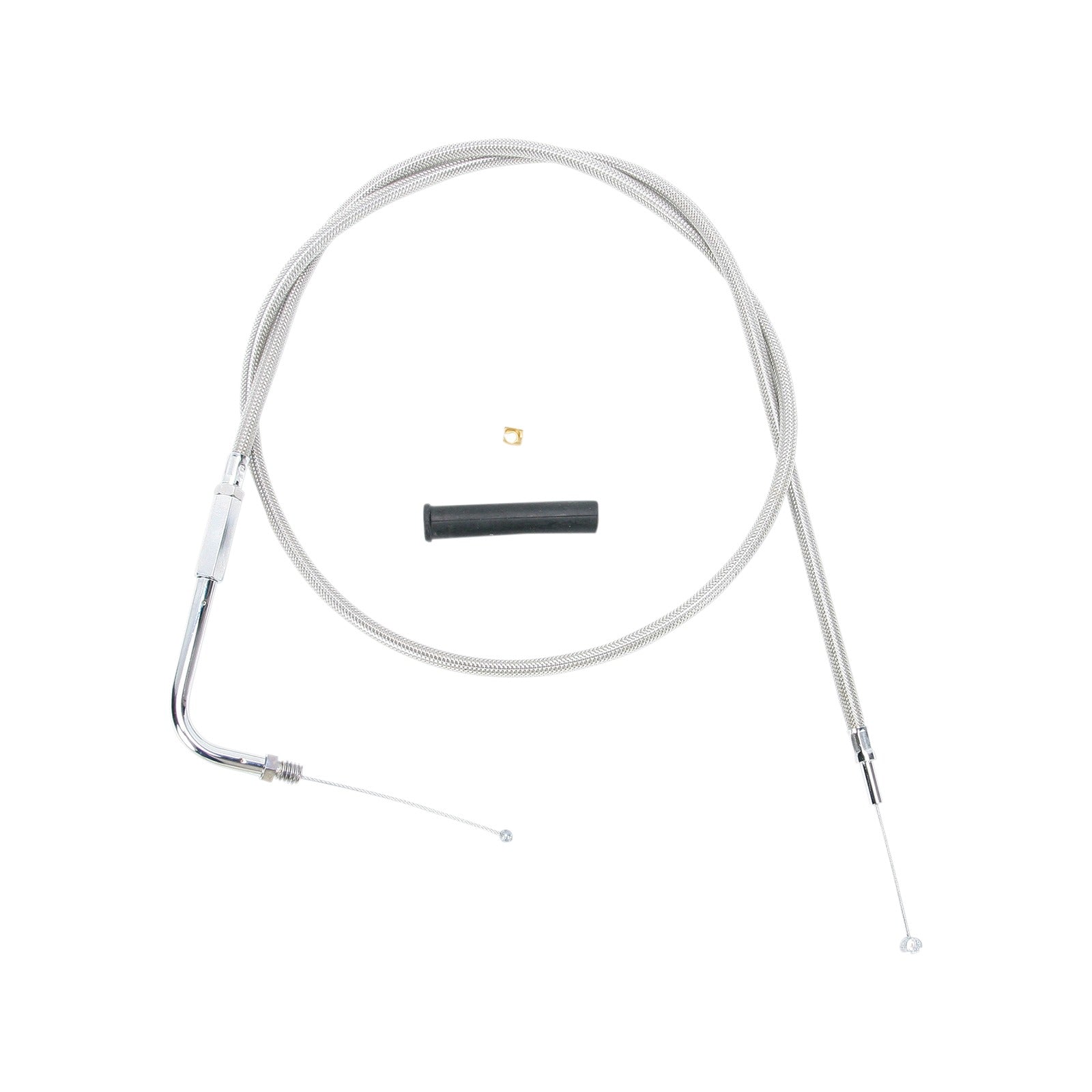 DRAG SPECIALTIES - STAINLESS BRAIDED THROTTLE CABLE - 48"