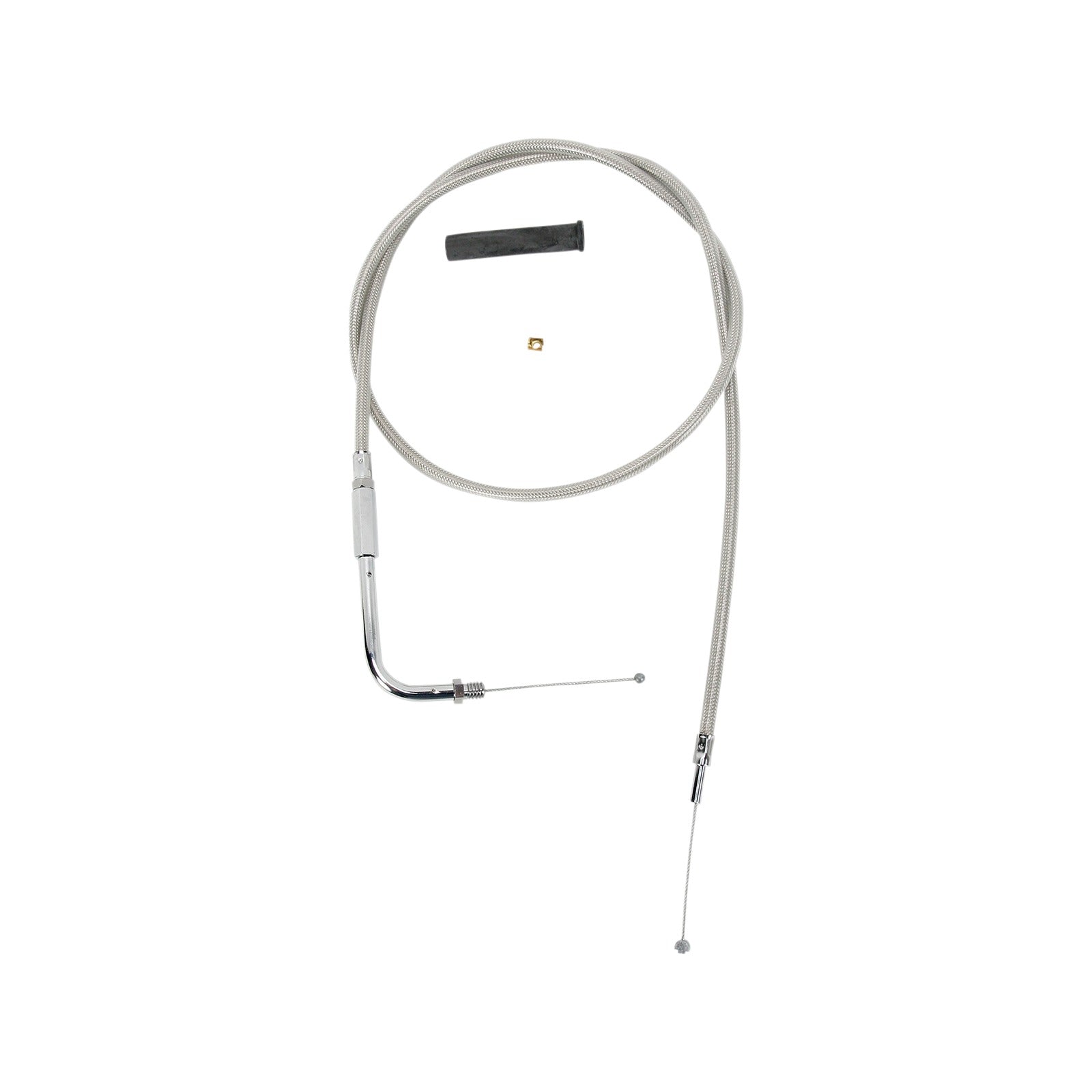 DRAG SPECIALTIES - STAINLESS BRAIDED THROTTLE CABLE - 42"