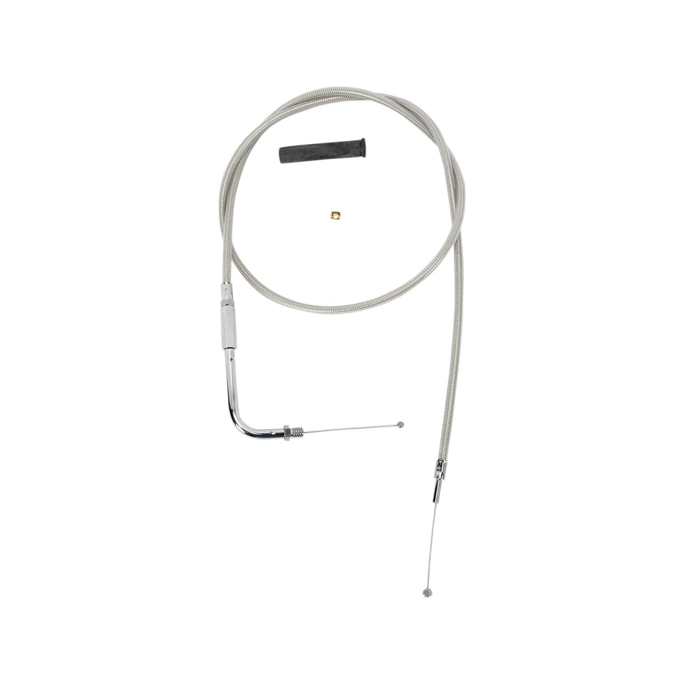 DRAG SPECIALTIES - STAINLESS BRAIDED THROTTLE CABLE - 42"