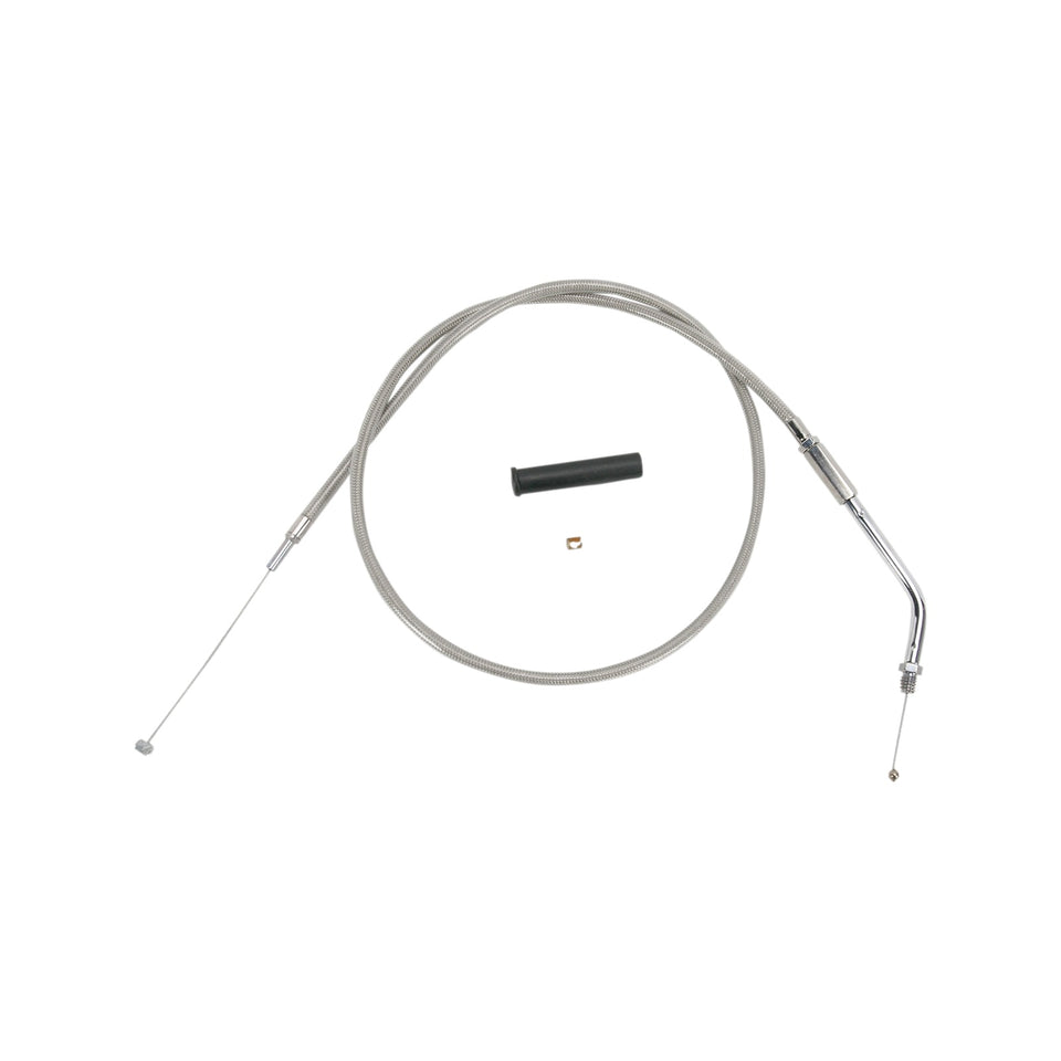 DRAG SPECIALTIES - STAINLESS BRAIDED THROTTLE CABLE - 39-1/2"