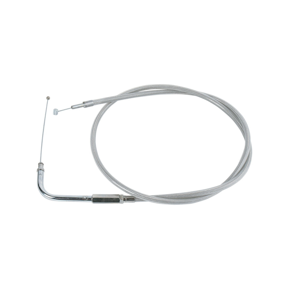 DRAG SPECIALTIES - STAINLESS BRAIDED THROTTLE CABLE - 38"